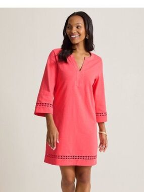 Tommy Bahamma Sunset Harbor Long Sleeve Dress - Melon Berry (S)